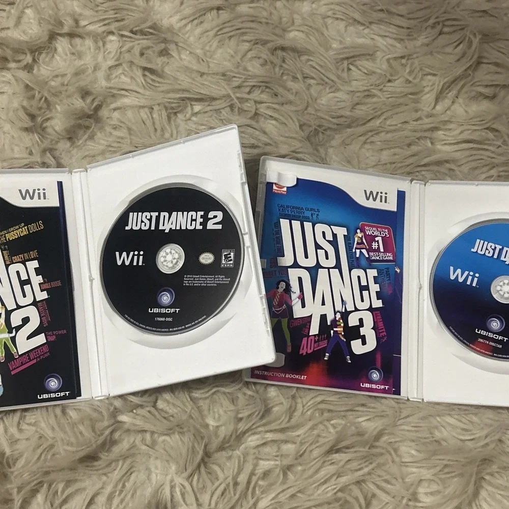 Bundle Just Dance 2 & 3 Nintendo Wii 2011 Target Edition W/ Instruction Manuals